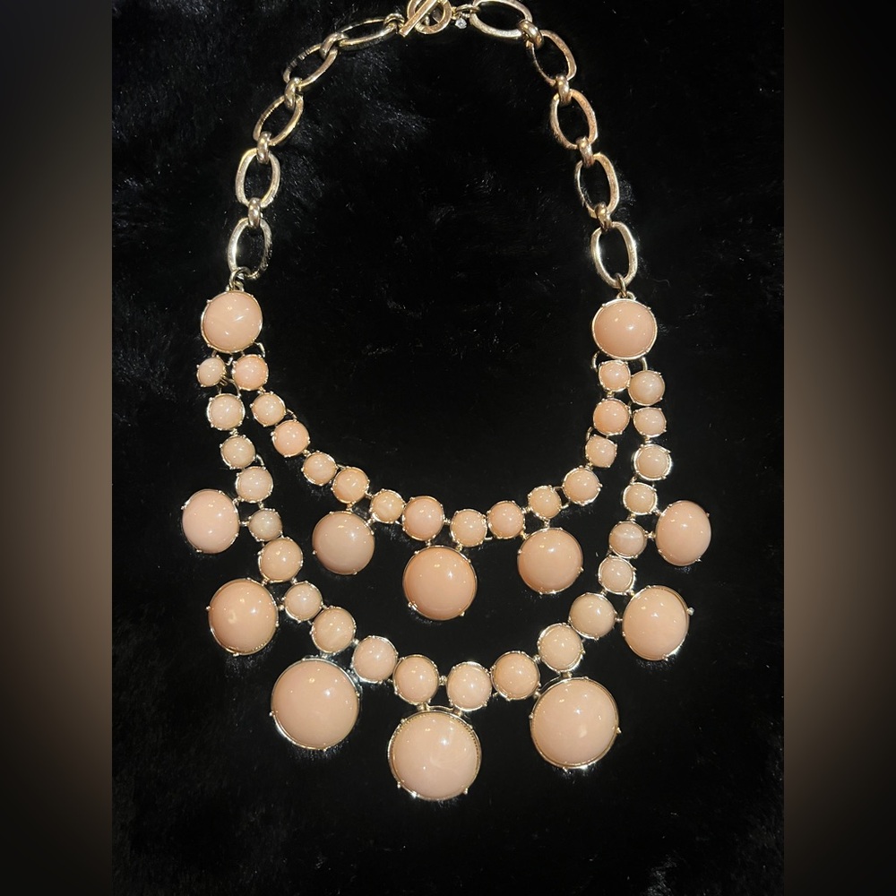 Talbots Elegant Gold and Blush Pink Necklace